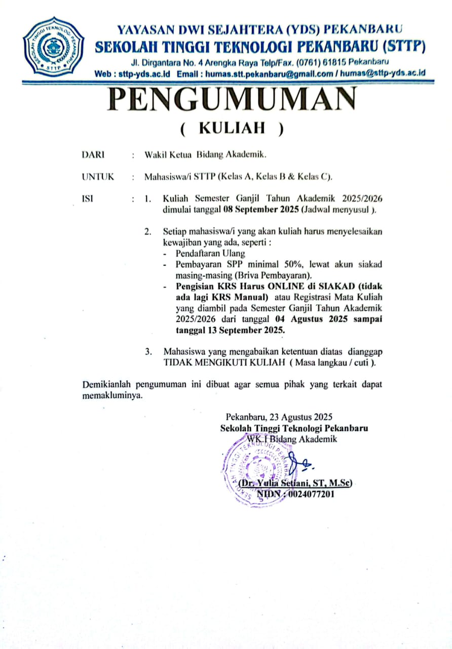 Kalender Akademik Tahun 2025/2026